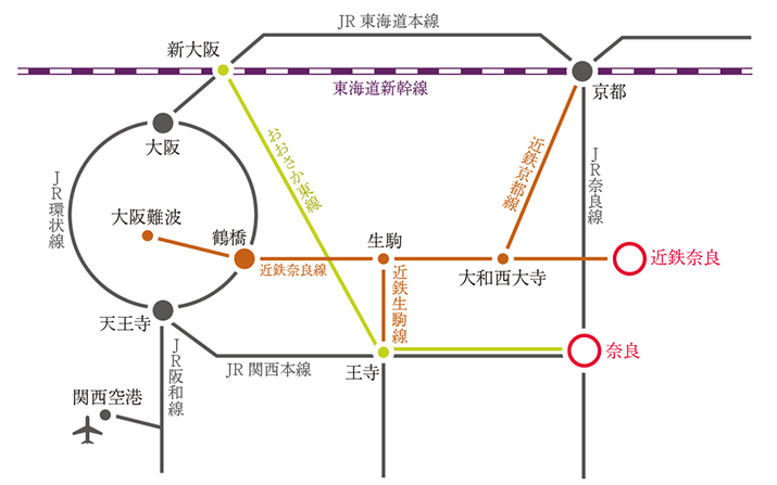 電車からのアクセスマップ