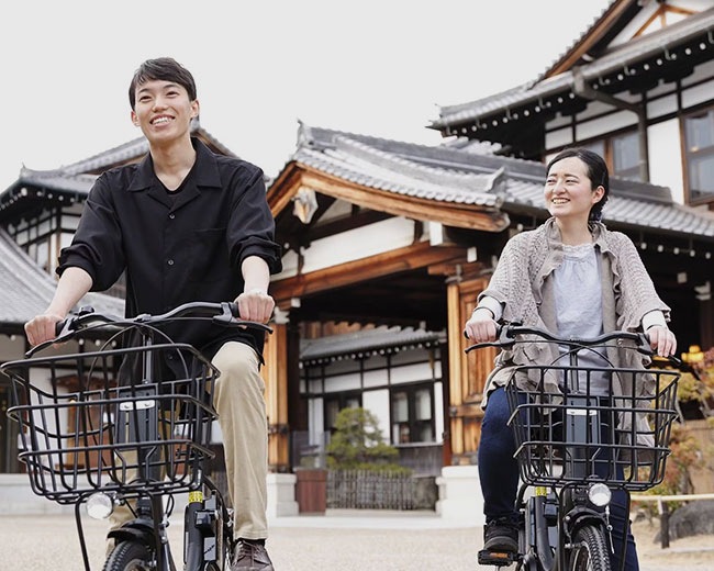 写真：レンタルサイクル利用の様子