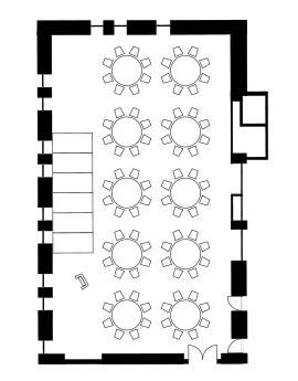 Photo: Banquet hall KONGŌ Formal dinner Layout