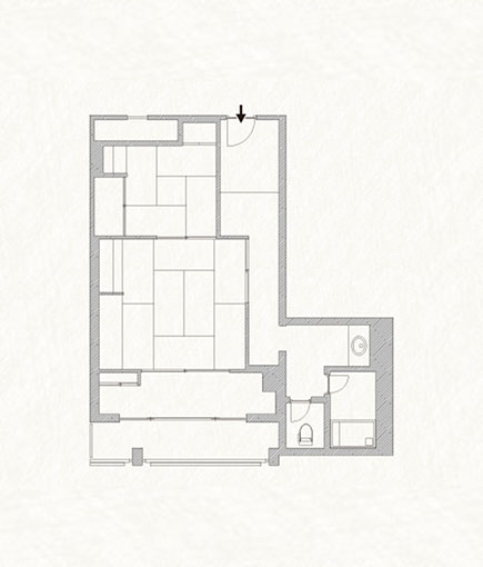 間取り図：和室 (58平米)