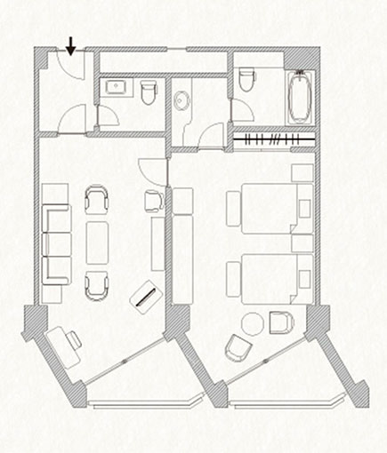 間取り図：クラウンスイート